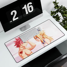 Load image into Gallery viewer, Fairy Tail Natsu Dragneel, Lucy Heartfilia Mouse Pad (Desk Mat) With Laptop
