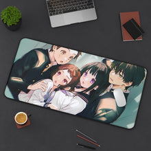 Load image into Gallery viewer, Hyouka Eru Chitanda, Satoshi Fukube, Mayaka Ibara Mouse Pad (Desk Mat) On Desk
