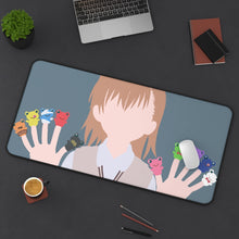 Load image into Gallery viewer, misaka mikoto to aru kagaku no railgun s minimalist v2 Mouse Pad (Desk Mat) On Desk
