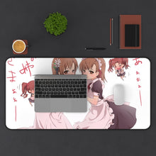 Load image into Gallery viewer, A Certain Scientific Railgun Mikoto Misaka, Kuroko Shirai Mouse Pad (Desk Mat) With Laptop
