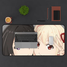 Load image into Gallery viewer, Lycoris Recoil Takina Inoue, Chisato Nishikigi Mouse Pad (Desk Mat) With Laptop
