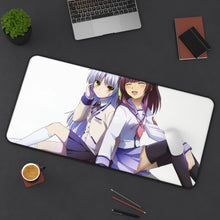 Load image into Gallery viewer, Angel Beats! Kanade Tachibana, Yuri Nakamura Mouse Pad (Desk Mat) On Desk
