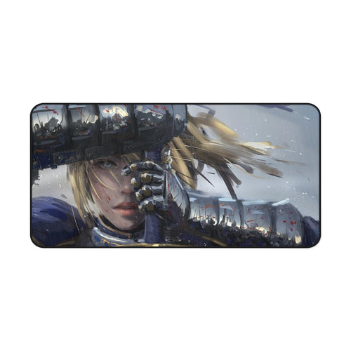 Saber, Fate, Blonde, Blue Eyes and Fantasy Mouse Pad (Desk Mat)