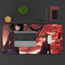 Load image into Gallery viewer, Mei and Kouichi Mouse Pad (Desk Mat) With Laptop
