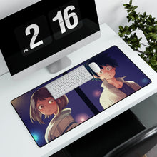 Load image into Gallery viewer, Ochako and Izuku Mouse Pad (Desk Mat) With Laptop

