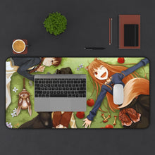 Load image into Gallery viewer, Spice And Wolf Mouse Pad (Desk Mat) With Laptop

