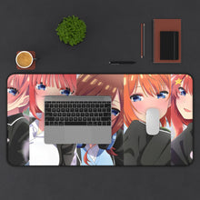 Load image into Gallery viewer, The Quintessential Quintuplets Miku Nakano, Itsuki Nakano, Nino Nakano, Yotsuba Nakano, Ichika Nakano Mouse Pad (Desk Mat) With Laptop
