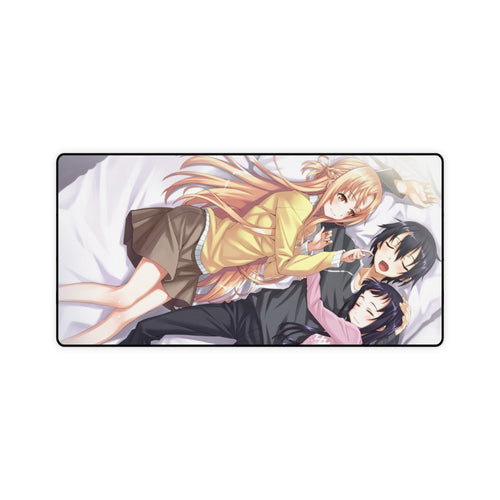 Asuna,Kirito and Yui (A really beautiful family) Mouse Pad (Desk Mat)