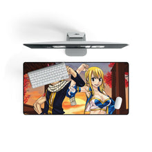 Load image into Gallery viewer, Fairy Tail Natsu Dragneel, Lucy Heartfilia Mouse Pad (Desk Mat) On Desk
