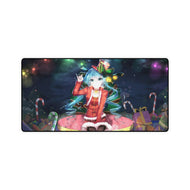 Christmas Santa Girl Anime Mouse Pad (Desk Mat)