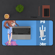 Load image into Gallery viewer, Aoyama Nanami Kanji 1920x1080 Mouse Pad (Desk Mat) With Laptop
