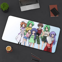 Load image into Gallery viewer, When They Cry Furude Rika, Sonozaki Shion, Sonozaki Mion Mouse Pad (Desk Mat) On Desk
