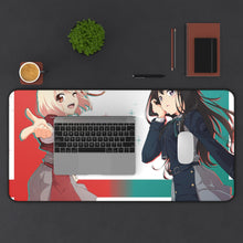 Load image into Gallery viewer, Lycoris Recoil Takina Inoue, Chisato Nishikigi Mouse Pad (Desk Mat) With Laptop
