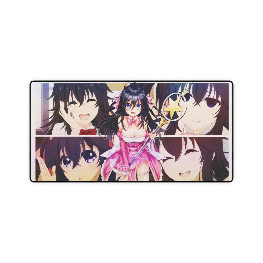 And you thought there is never a girl online? Mouse Pad (Desk Mat)