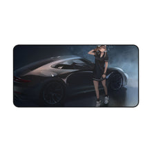 Load image into Gallery viewer, Anime girl smoking next to porche Mouse Pad (Desk Mat)
