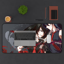Load image into Gallery viewer, Akame and Kurome Mouse Pad (Desk Mat) With Laptop
