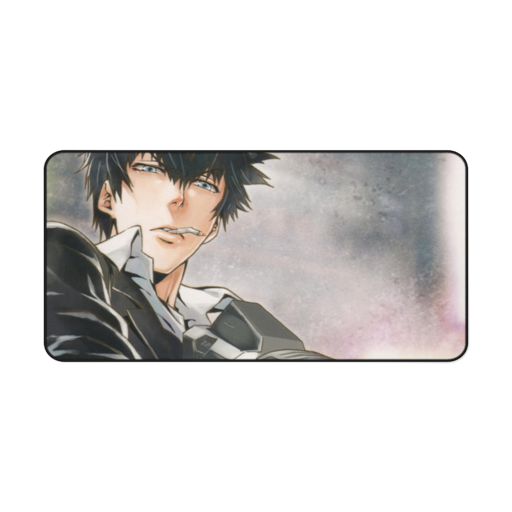 Shinya Kogami With His dominator Mouse Pad (Desk Mat)