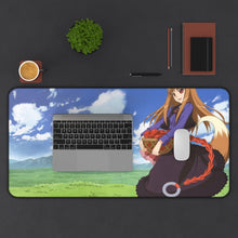 Load image into Gallery viewer, Spice and Wolf Mouse Pad (Desk Mat) With Laptop
