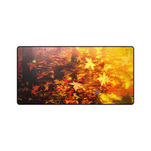 Load image into Gallery viewer, Forest Covered in Autumn Leaves Mouse Pad (Desk Mat)
