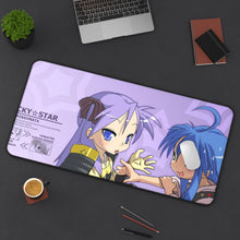 Load image into Gallery viewer, Lucky Star Konata Izumi, Kagami Hiiragi Mouse Pad (Desk Mat) On Desk
