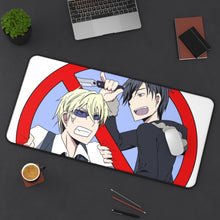 Load image into Gallery viewer, Durarara!! Izaya Orihara, Shizuo Heiwajima Mouse Pad (Desk Mat) On Desk
