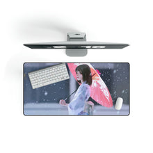 Load image into Gallery viewer, Beautiful, Anime, Girl, Kimono, Umbrella, Snowing, Mouse Pad (Desk Mat)
