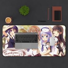 Load image into Gallery viewer, Is The Order A Rabbit? Mouse Pad (Desk Mat) With Laptop
