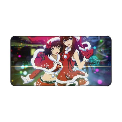 Kurisu & Mayuri Christmas Cheer Mouse Pad (Desk Mat)