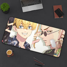 Load image into Gallery viewer, Tokyo Revengers Chifuyu Matsuno, Keisuke Baji Mouse Pad (Desk Mat) On Desk
