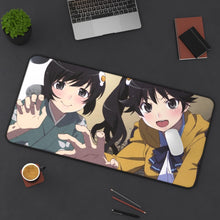 Load image into Gallery viewer, Karen and Tsukihi Mouse Pad (Desk Mat) On Desk
