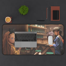 Load image into Gallery viewer, Lycoris Recoil Takina Inoue, Chisato Nishikigi, Kurumi, Mizuki Nakahara, Mika Mouse Pad (Desk Mat) With Laptop
