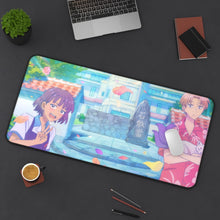 Load image into Gallery viewer, Deji Meets Girl Mouse Pad (Desk Mat) On Desk
