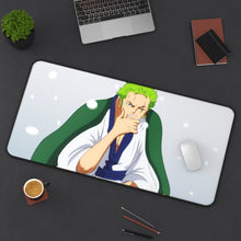 Load image into Gallery viewer, One Piece Roronoa Zoro Mouse Pad (Desk Mat) With Laptop
