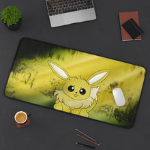 Load image into Gallery viewer, A wild Eevee had appeared! Mouse Pad (Desk Mat) On Desk
