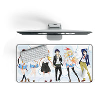 Load image into Gallery viewer, Nisekoi Chitoge Kirisaki, Kosaki Onodera, Seishirou Tsugumi, Marika Tachibana, Ruri Miyamoto Mouse Pad (Desk Mat) On Desk
