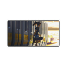 Load image into Gallery viewer, A Girl Exiting A Train With A Guitar Mouse Pad (Desk Mat)
