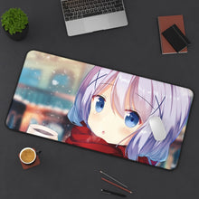 Load image into Gallery viewer, Is The Order A Rabbit? Mouse Pad (Desk Mat) On Desk
