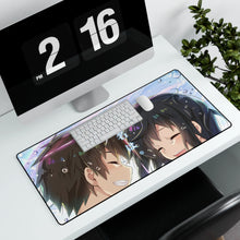 Load image into Gallery viewer, Taki and Mitsuha (Your Name) Mouse Pad (Desk Mat) With Laptop
