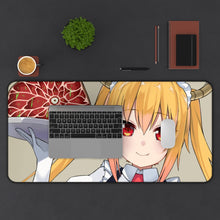 Load image into Gallery viewer, Miss Kobayashi&#39;s Dragon Maid Kobayashi San Chi No Maid Dragon, Tohru Mouse Pad (Desk Mat) With Laptop
