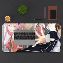 Load image into Gallery viewer, Guilty Crown Inori Yuzuriha, Gai Tsutsugami, Hare Menjou Mouse Pad (Desk Mat) With Laptop
