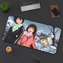 Load image into Gallery viewer, Noragami Yato, Yukine, Hiyori Iki, Noragami Mouse Pad (Desk Mat) On Desk
