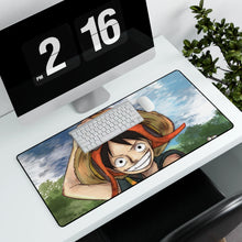 Load image into Gallery viewer, One Piece Monkey D. Luffy Mouse Pad (Desk Mat) With Laptop
