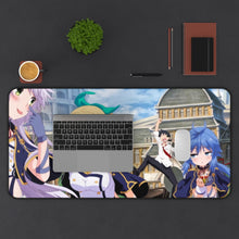 Load image into Gallery viewer, Rokudenashi Majutsu Koushi To Akashic Records Sistine Fibel, Glenn Radars, Rumia Tingel Mouse Pad (Desk Mat) With Laptop
