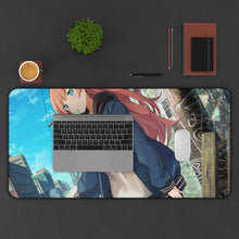 Load image into Gallery viewer, Girl, bubblegum and Coca-Cola Mouse Pad (Desk Mat) With Laptop
