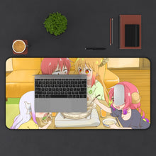 Load image into Gallery viewer, Miss Kobayashi&#39;s Dragon Maid Kanna Kamui, Ilulu, Kobayashi, Kobayashi San Chi No Maid Dragon, Tohru Mouse Pad (Desk Mat) With Laptop
