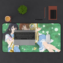 Load image into Gallery viewer, Sound! Euphonium Kumiko Oumae, Reina Kousaka Mouse Pad (Desk Mat) With Laptop
