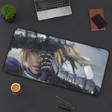 Load image into Gallery viewer, Saber, Fate, Blonde, Blue Eyes and Fantasy Mouse Pad (Desk Mat) On Desk
