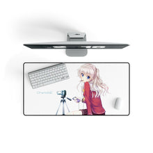 Load image into Gallery viewer, Nao Tomori sitting Mouse Pad (Desk Mat) On Desk
