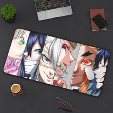 Load image into Gallery viewer, Kyojuro Rengoku Muichiro Tokito and Shinobu Kochou Mouse Pad (Desk Mat) On Desk
