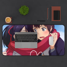 Load image into Gallery viewer, Your Name. Mouse Pad (Desk Mat) With Laptop
